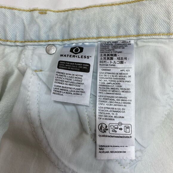 Levi’s Wedgie Straight High Rise Jeans Women 30x28 Blue Button Fly Preppy Denim - Picture 8 of 16